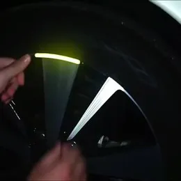 20pcs Reflective Wheel Rim Stripe Decal Sticker for Car Motorcycle Wheels Cycling Bike Bicycle Night Safety Decoration Stripe Universal Anti-Scratch R