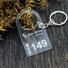Personalized hotel key tag, Keychain with your logo and room numbers