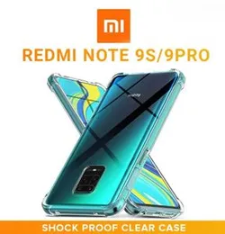 Luxury Shockproof Transparent Shockproof Bumper Case For Mi Redmi Note 9s 9 Pro Crystal Transparent Premium Quality Xiaomi Shockproof Protective Case