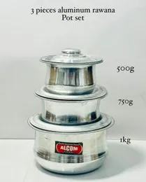 3 pieces aluminum rawana Pot set.