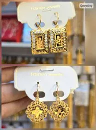 Double Color Flower Printed Hook Earrings â Stylish Jewelry for Women 1Pair