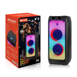 NDR 1608 Bluetooth Karaoke Speaker - Dual 8" Powerful Party Speaker with Wireless Mic