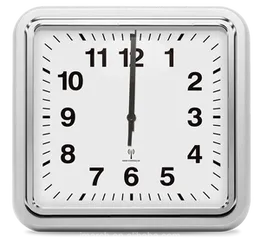 Classic Square Plastic Quartz Analog Wall Clock