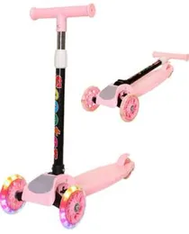 Kids Toddler Scooter - Deluxe Aluminum 3 Wheel Glider w/Kick n Go