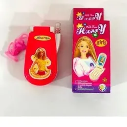 Princess Girls Sparkle Pink Mobile Phone Flip Toy Phone With Music