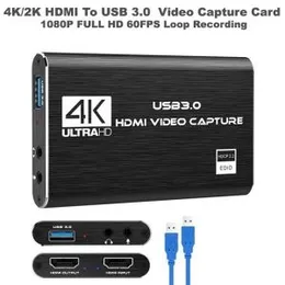 Video Capture Card 4K-2K HDMI to USB 3.0 1080P 60 FPS Live Streaming Video Recording Studio