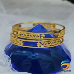 Gold Plated Guarantee Stylish Thin Bangle with White Stone for Women With Stone Fashion Jewelry Gift.