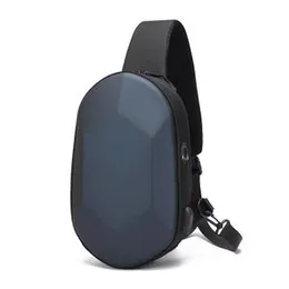 Anti Theft Mens Chest Bag with Phone Pocket & Headphone Jack