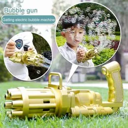 Children's Semi-Automatic Electric Bubble Machine Porous Gatling Machine Gun Toy Bubble Gun Bubble Machine Bubble To-y Electric Porous Bubble Machine 