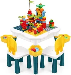 BLC TABLE MC816 (85PCS)Kids Building Block Activity Table With Chair (Lego Duplo Compatible)|.