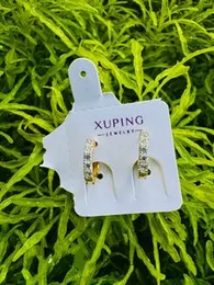 Gold plated cute Small GYPSY Earring With 5 white Stone for Women