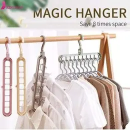 Magic Space Saving Clothes Hangers Multifunctional Smart Closet Organizer.