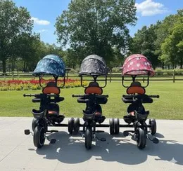 2 in 1 Baby Tricycles for Kids, Plug N Play Tricycle with Parental Handle, Canopy, Paddle Trikes Baby Cycle with Wheels, Kids Cycle for 2-5 Years Boys