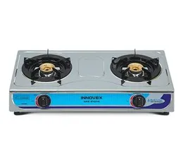 Innovex Stainless Steel Two Burner Gas Stove 1 Year Warranty
