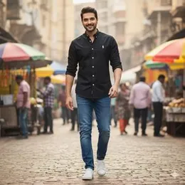 Polo Linen Nack Bottom Shirt Premium Quality Long Sleeve Design Shirt For men's