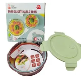 Red Cherry Borosilicate Round Glass Bowl 620ml (P08018)