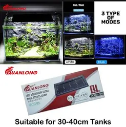 Quanlong QL-30B For 30-40cm Tanks 8W Aquarium LED Ultra Thin Stents Lamp Panel Light LED Lamp Box