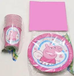 Peppa pig paper plate 10 paper cup 10 and Paper Serviette 10 Set