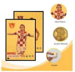 World Cup Football Stars Gold Plastic Card Pack (55 Cards) - UEFA Champions League Gold Foil Cards, Soccer Cards Packs Collection Cards