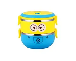 Stainless Steel 1.4 L Double Layer Minion Lunch Box