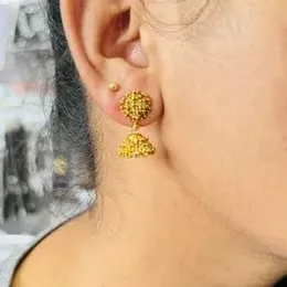 Gold color small cute jimiky drop earring with gold stone for women and girl
