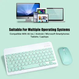 I-pad Bluetooth Keyboard IOS Android Phone Universal Ultra-Thin Portable Bluetooth Keyboard And Mouse Set Smart Bluetooth compatible with multiple sys