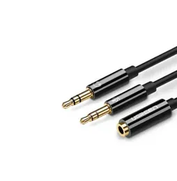 UGREEN 20 Cm 3.5mm Female to 2 Male Audio Cable with ABS Casing - 20898