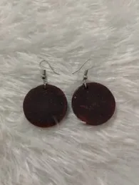 Circular Resin Dangle Earrings