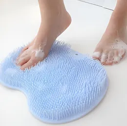 Shower Foot Scrubber Mat & Back Washer Exfoliating Bath Wash Pad with Suction Cups