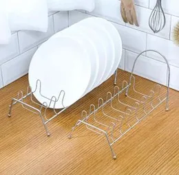 7 slots chrome-plated metal dish drying rack
