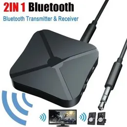 Bluetooth 4.2 Wireless Audio Aux Transmitter & Receiver 2 IN 1 Adapter 3.5mm