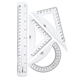 Best math set, 4 piece portable wallet, essential for school and home use, 569 WP4,transparent