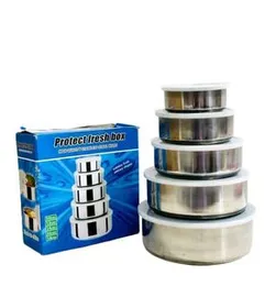 5PCS PROTECT FRESH BOX STAINLESS STEEL