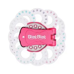 Gems Kit Shining Diamond Hair Decoration Stapler Machine Girls Hair Makeup Play Rhinestone Ornament Machine Jewel Toy