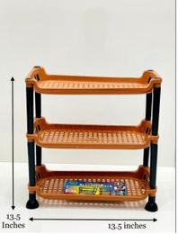 High Quality Premium Plastic small Rack 3 Layer Vegetable Rack Kitchen rack food Rack (Random colour)