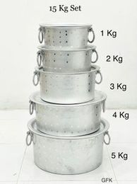 Aluminium Cooking Pan & Pots 5 Pcs Set - 1kg to 5kg set Dot with Handle