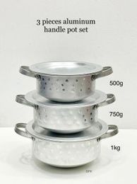 3 Pcs Aluminum Handle Pot set (500g, 750g, 1kg)