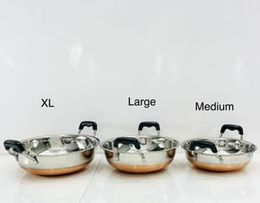 Stainless steel Kadai with copper