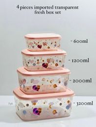 Plastic food Containers 4 pcs/ Tiffin box / Kitchen Storage /Tools Storage