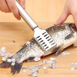 Stainless Steel Fish Scales Scraper Kitchen Peeler Tool Kitchen Gadgets Fish Scale Remover Peeler