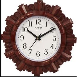 Plastic Wooden Look Designer Wall Clock (Small)
