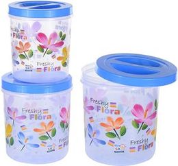 3pcs Flora Kitchen Container / Kitchen Stroge / 2200ml,1400ml,900ml Bottle