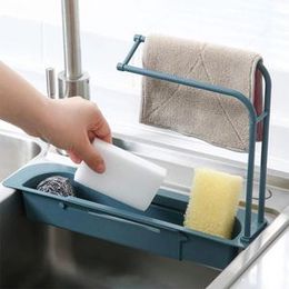Kitchen Sink Shelf / Kitchen Basket shelf Holder / Kitchen Telescopic Sink Rack Holder / Bathroom Sink Holder with Drainer