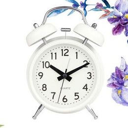 4 Inch Twin Bell Alarm Clock Cute Mini Time Stainless Steel