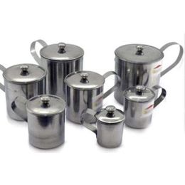 Stainless Steel 7Pcs Mug Set With Lids - Silver