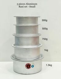 Aluminium Cooking Pan & Pots 5 Pcs Set - 1.5 kg set (Rani Small)