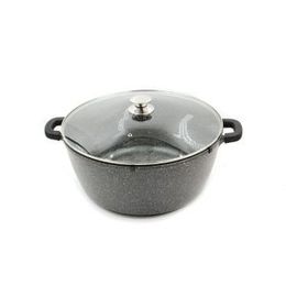 Casserole with Glass Lid Black and Red