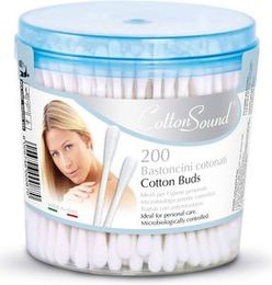 Cotton Sound Swabs Cotton Buds with Paper Stems 200 Pieces | Soft Ear Cleaner & Beauty Cotton Buds