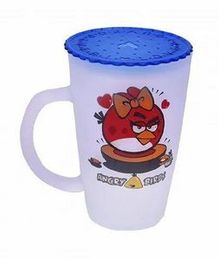 Mixed color Frosted glass mug with lid Long
