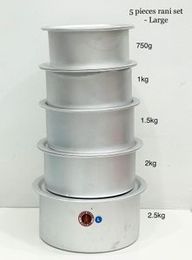 Aluminium Cooking Pan & Pots 5 Pcs Set - 2.5 kg set (Rani Large)